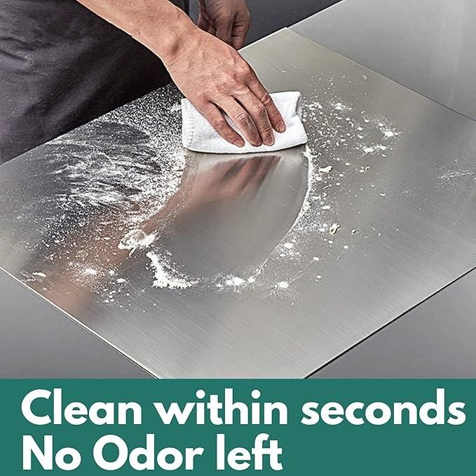 Stainless Steel Chopping Board (35x31cm) - Premium Stainless Steel Chopping Board – Rust-Resistant, Anti-Bacterial (35x31cm)