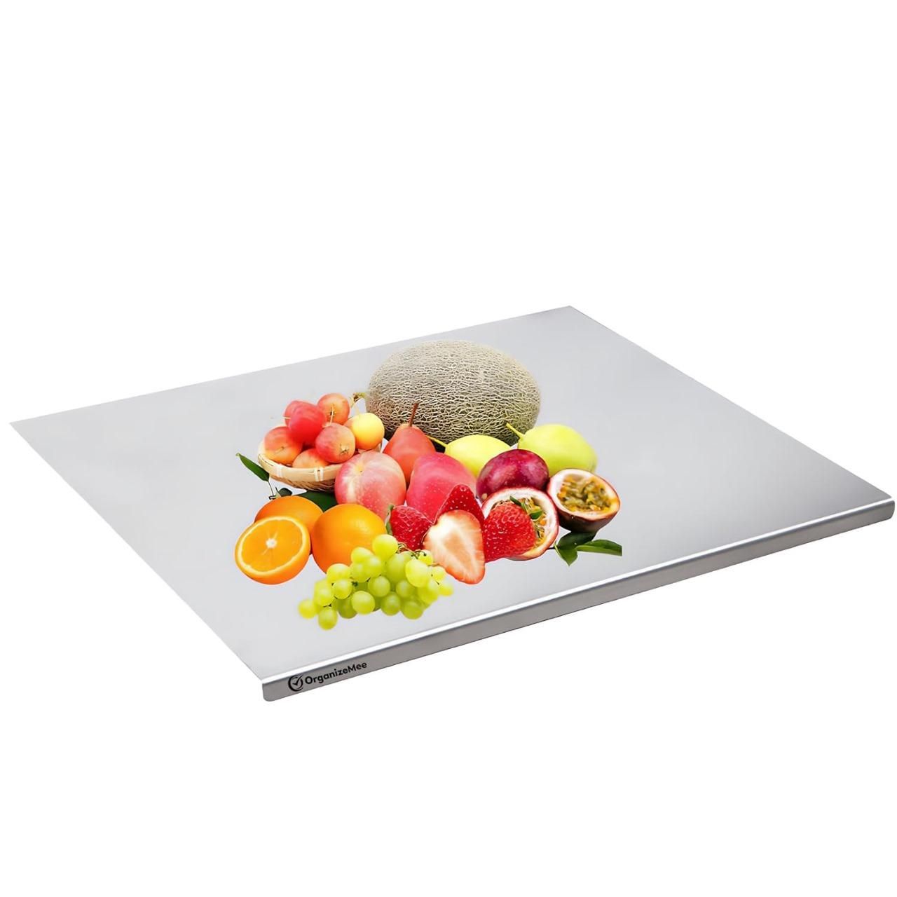 Stainless Steel Chopping Board (35x31cm) - Premium Stainless Steel Chopping Board – Rust-Resistant, Anti-Bacterial (35x31cm)