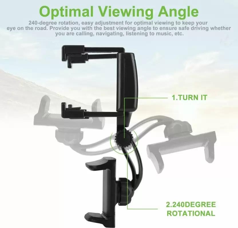 Rearview Mirror Mount Mobile Holder