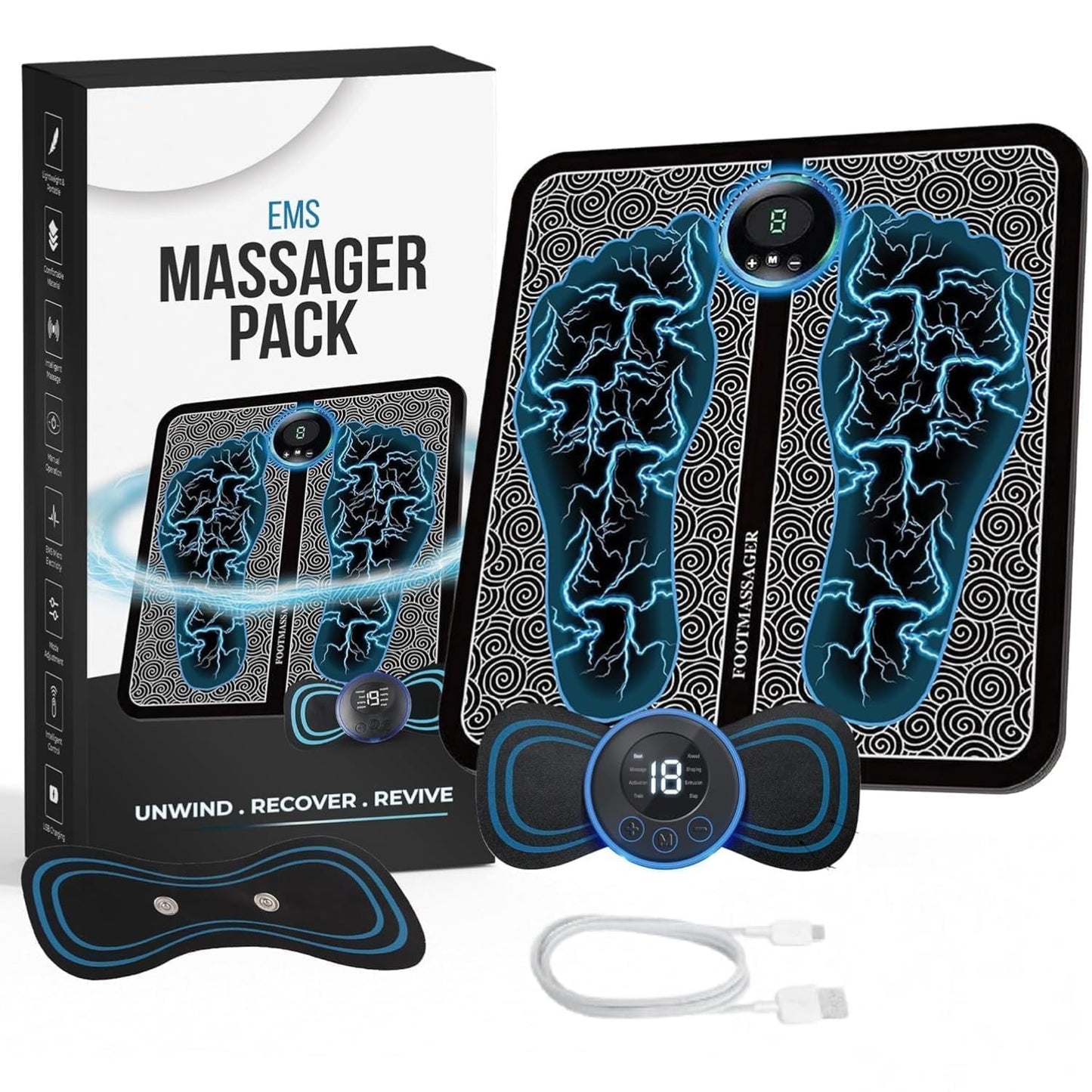 2-in-1 Foot And Body Massager Pain Relief