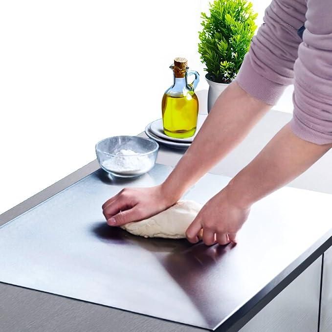 Stainless Steel Chopping Board (35x31cm) - Premium Stainless Steel Chopping Board – Rust-Resistant, Anti-Bacterial (35x31cm)