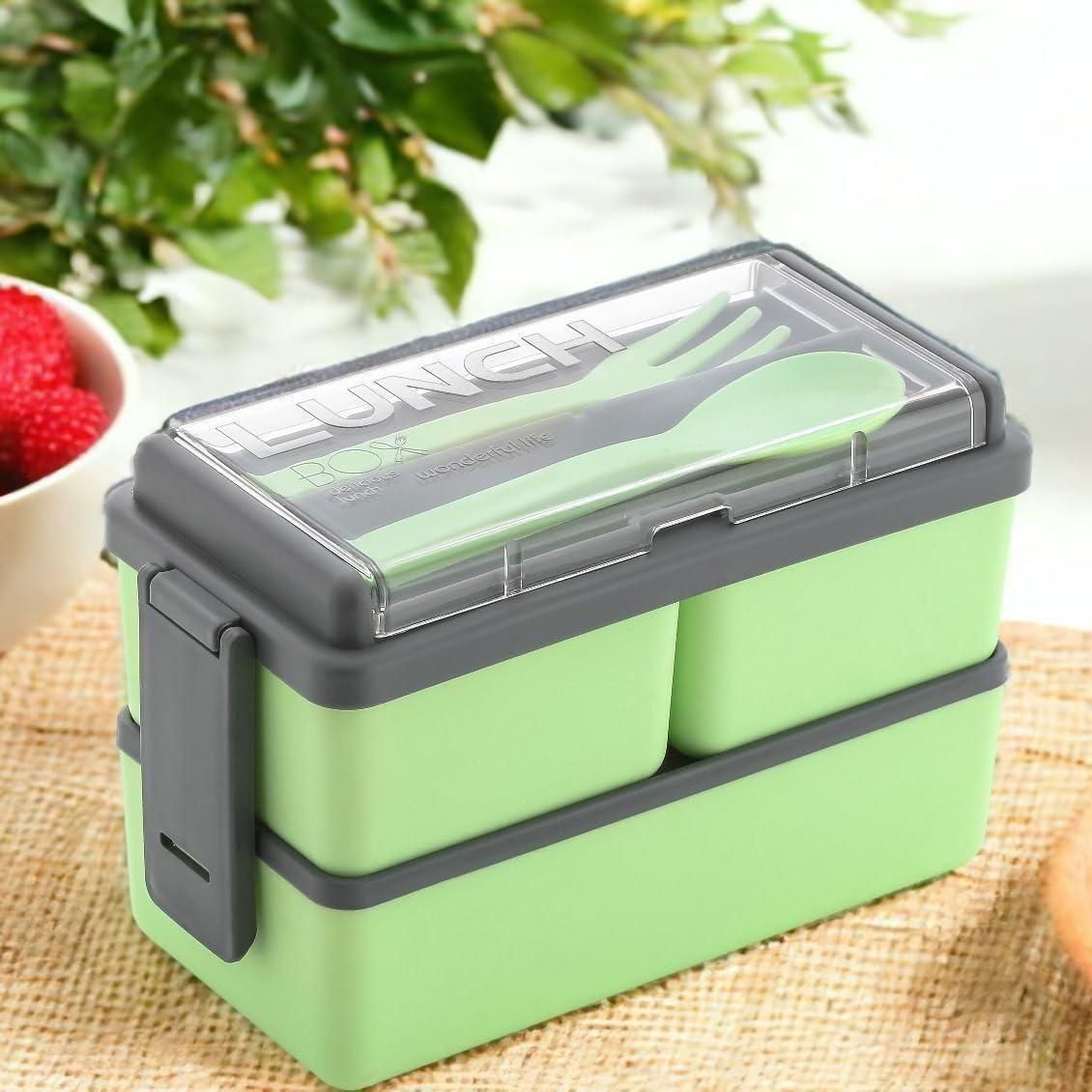 Bento Box Lunch Box Stackable - Leak-Proof Bento Box – Stackable Lunch Container for Adults/Kids, Microwave Safe
