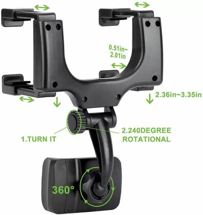 Rearview Mirror Mount Mobile Holder