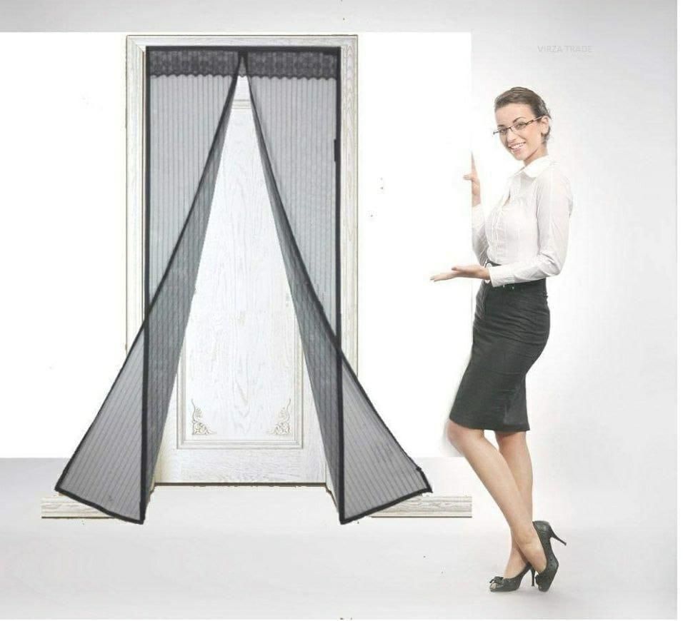 Mesh Magnetic Mosquito Screen Door Net Curtain with Magnets Reinforced Polyester