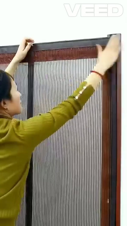 Mesh Magnetic Mosquito Screen Door Net Curtain with Magnets Reinforced Polyester